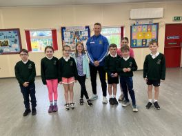 P5/6 Enjoying GAA skills with Coach Owen